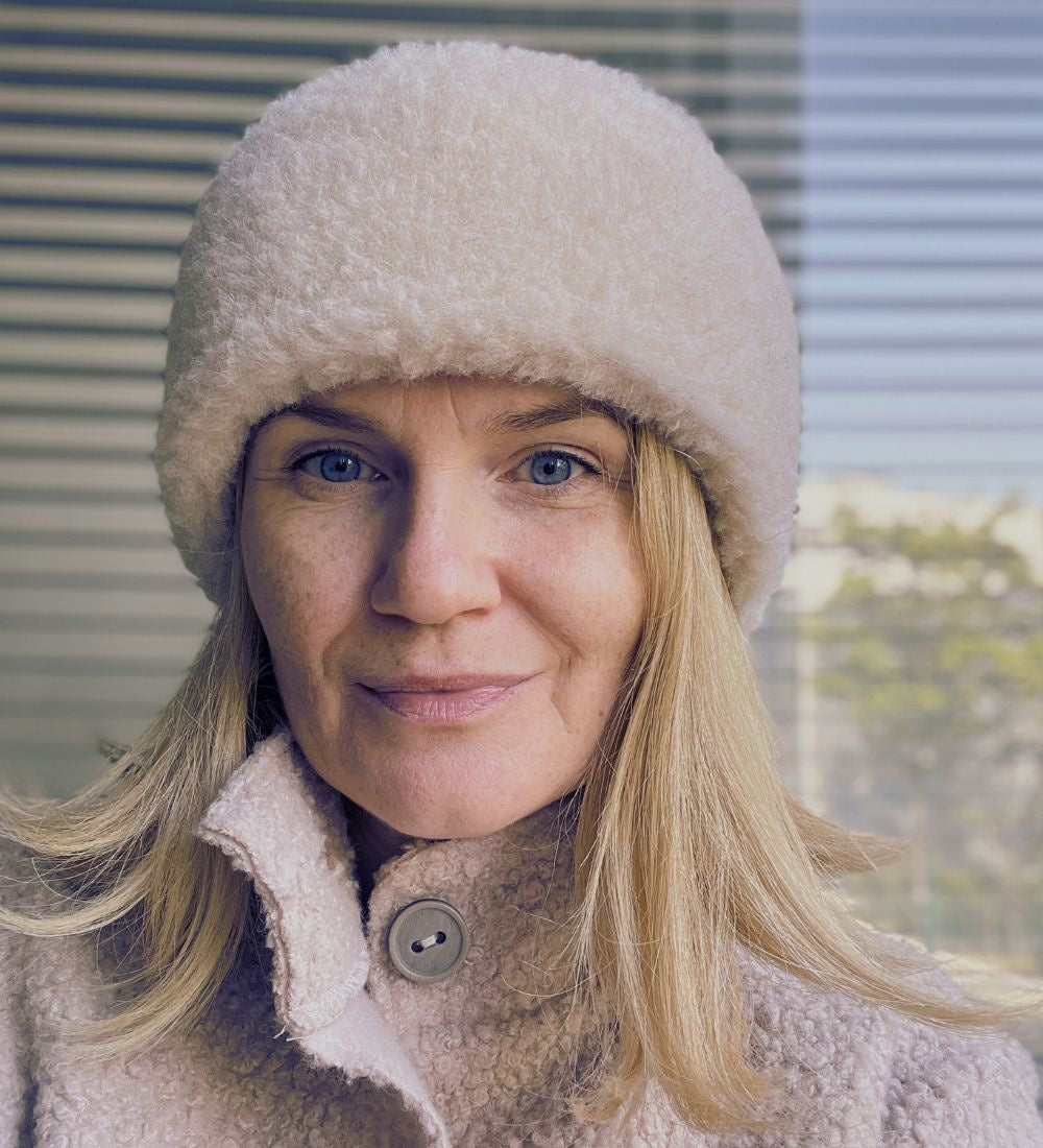 DAGGRY Opaska z wełny merynosa - beżowa