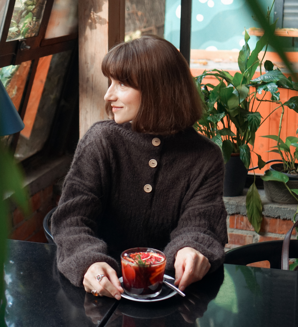 ISOLDE Lekki sweterek z wełny alpaki