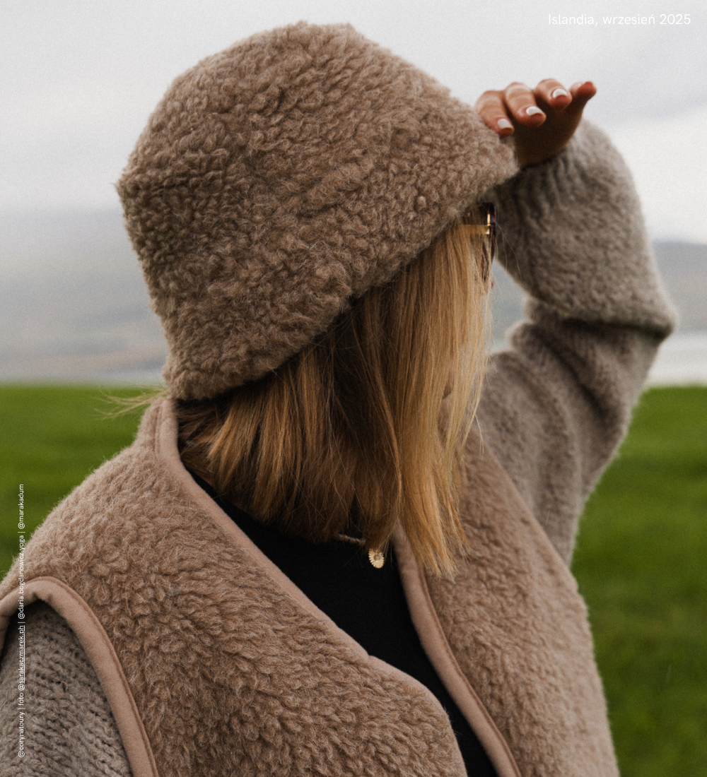 BERGEN Bucket hat z wełny merynosa - dębowy