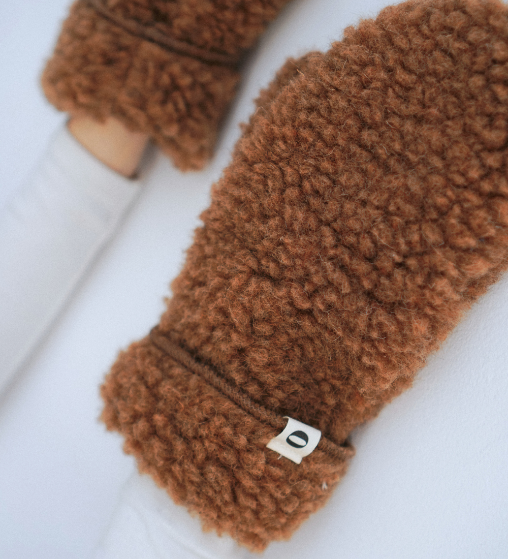 ALPEN Rękawiczki wełniane z merynosa - brązowe