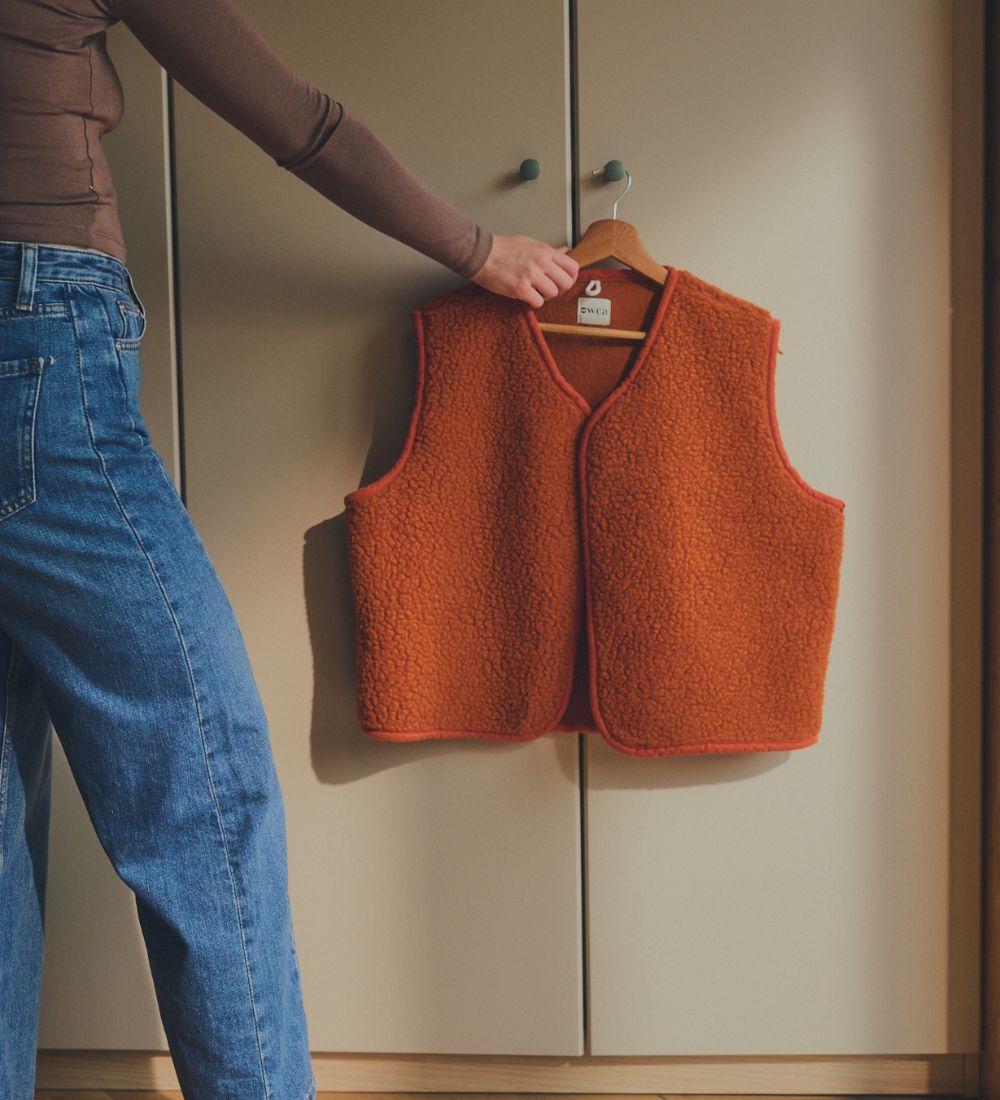 ULV Merino wool gilet - oak