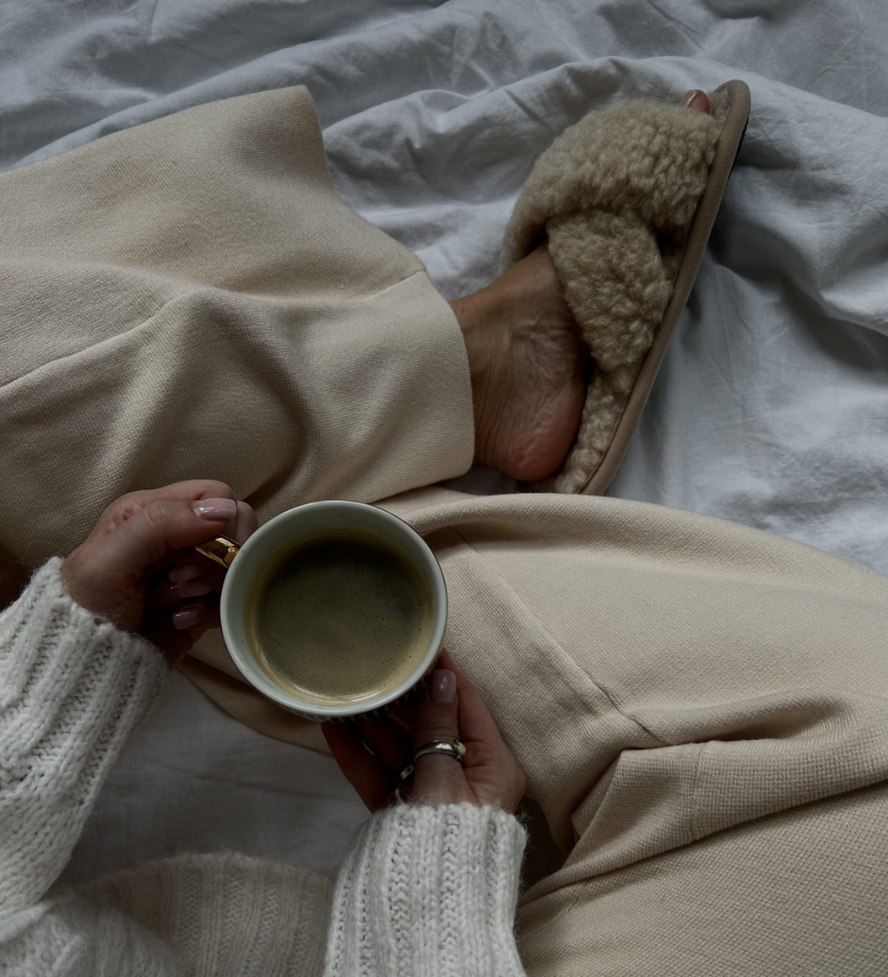 STELLA SOFT Wełniane kapcie merino damskie - beżowe