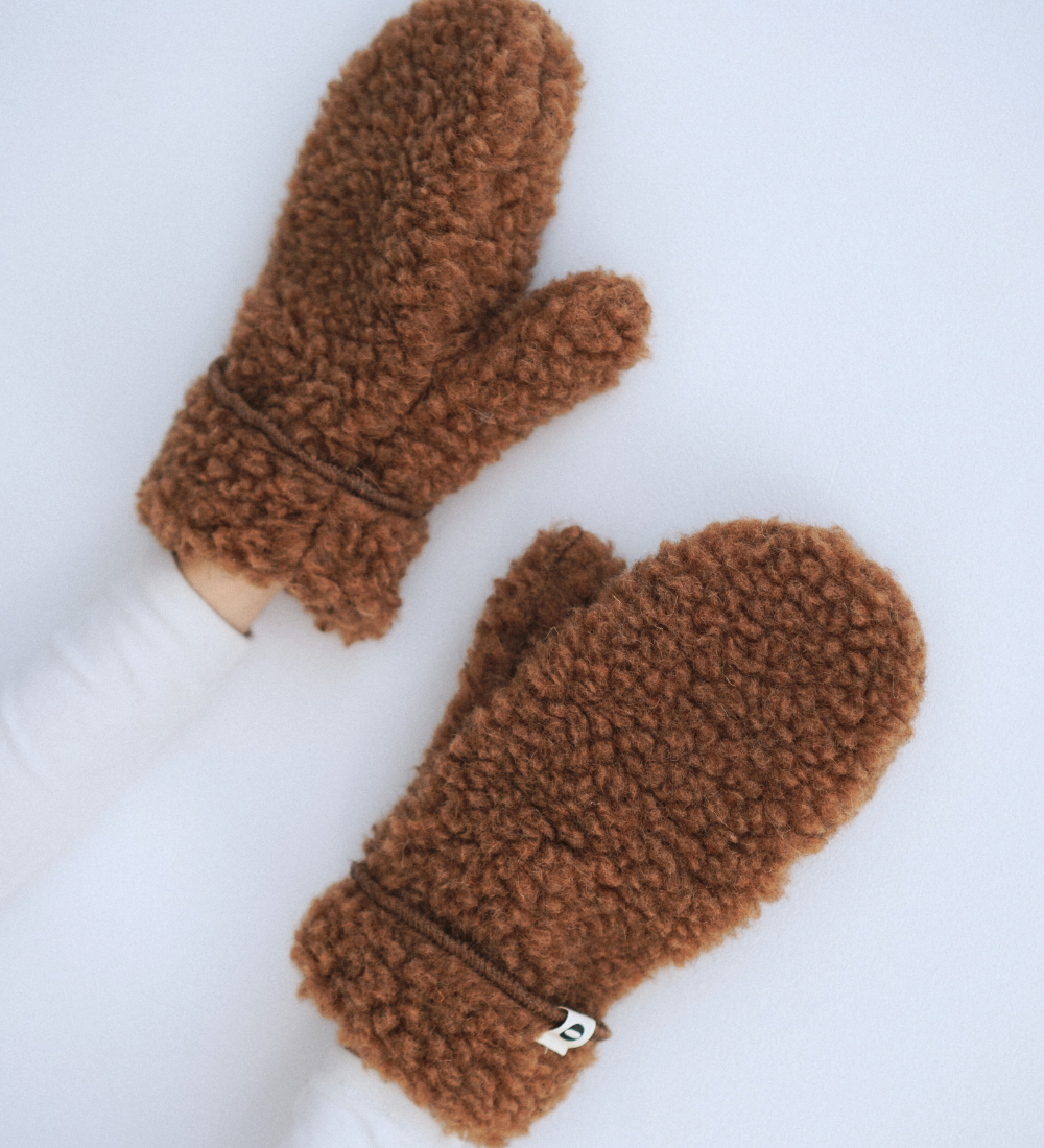 ALPEN Rękawiczki wełniane z merynosa - brązowe