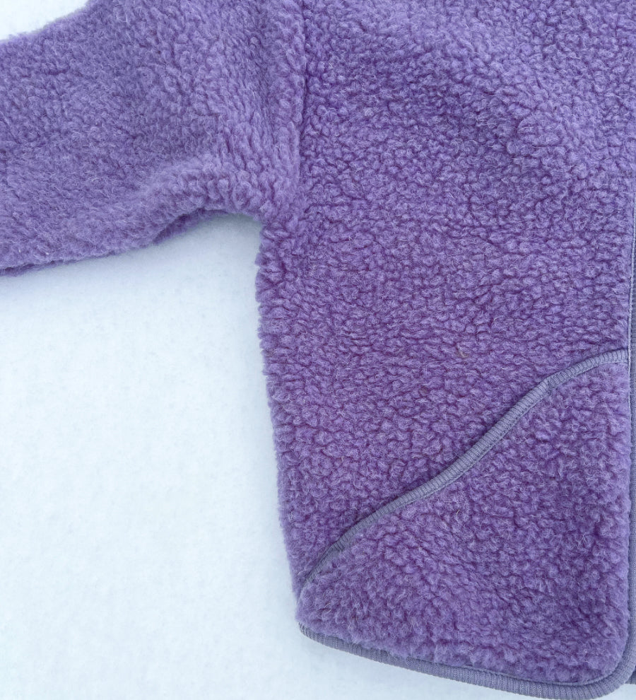 Miś Wełniana kurtka/bluza z kapturem - fiołkowy