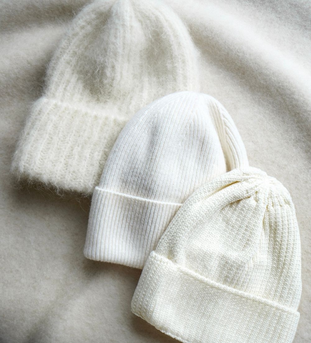 FELA Czapka merino typu beanie - ecru