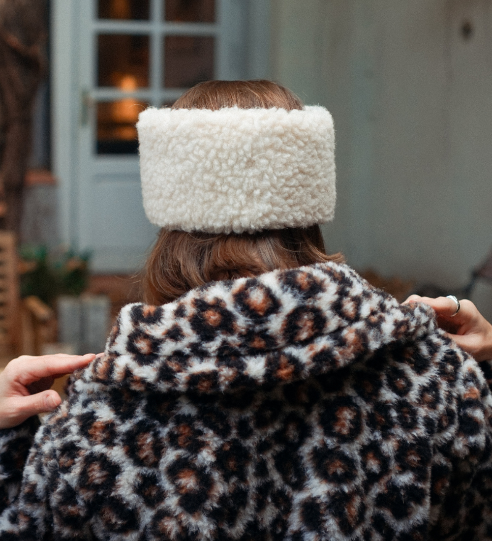 DAGGRY Opaska z wełny merynosa - beżowa