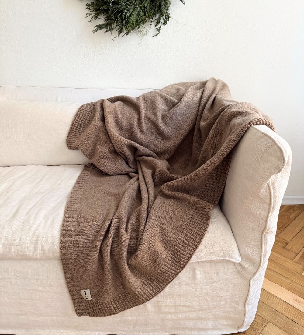 DEMETER Koc z merynosa dziany klasyczny - jasny brąz