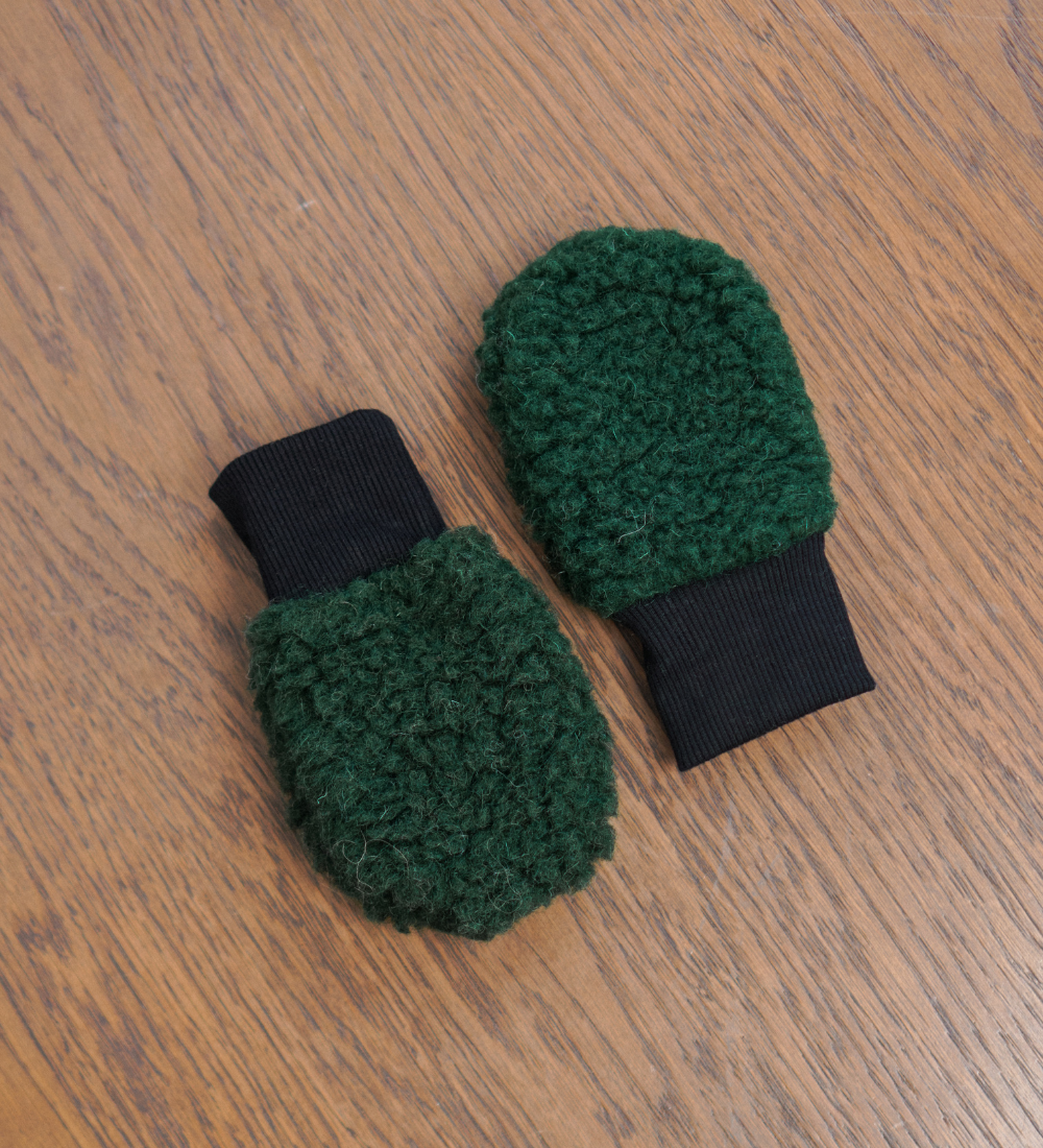 SNO Rękawiczki dziecięce z 100% wełny merino - zielone