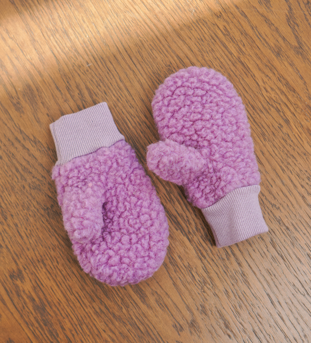 SNO Rękawiczki dziecięce z 100% wełny merino - fiolet