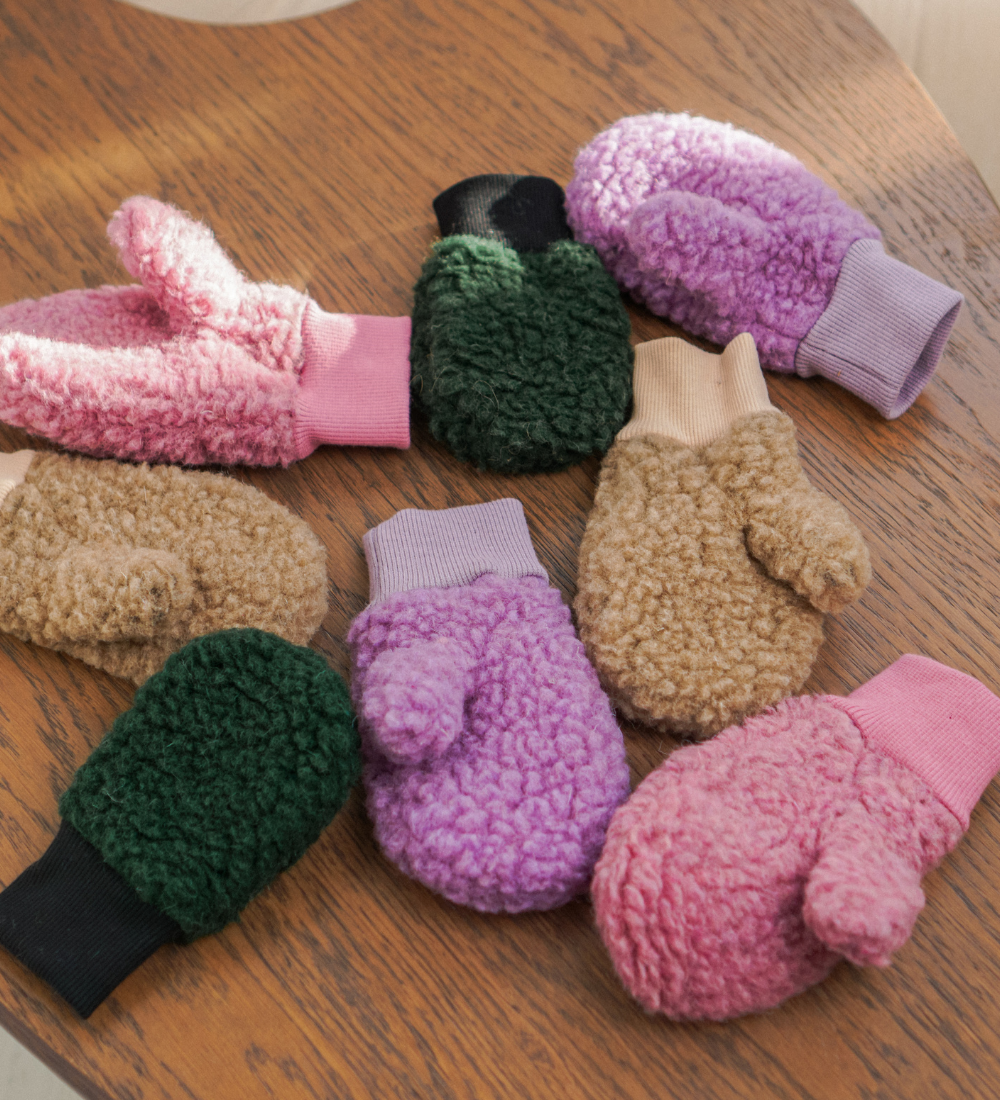 SNO Rękawiczki dziecięce z 100% wełny merino - fiolet