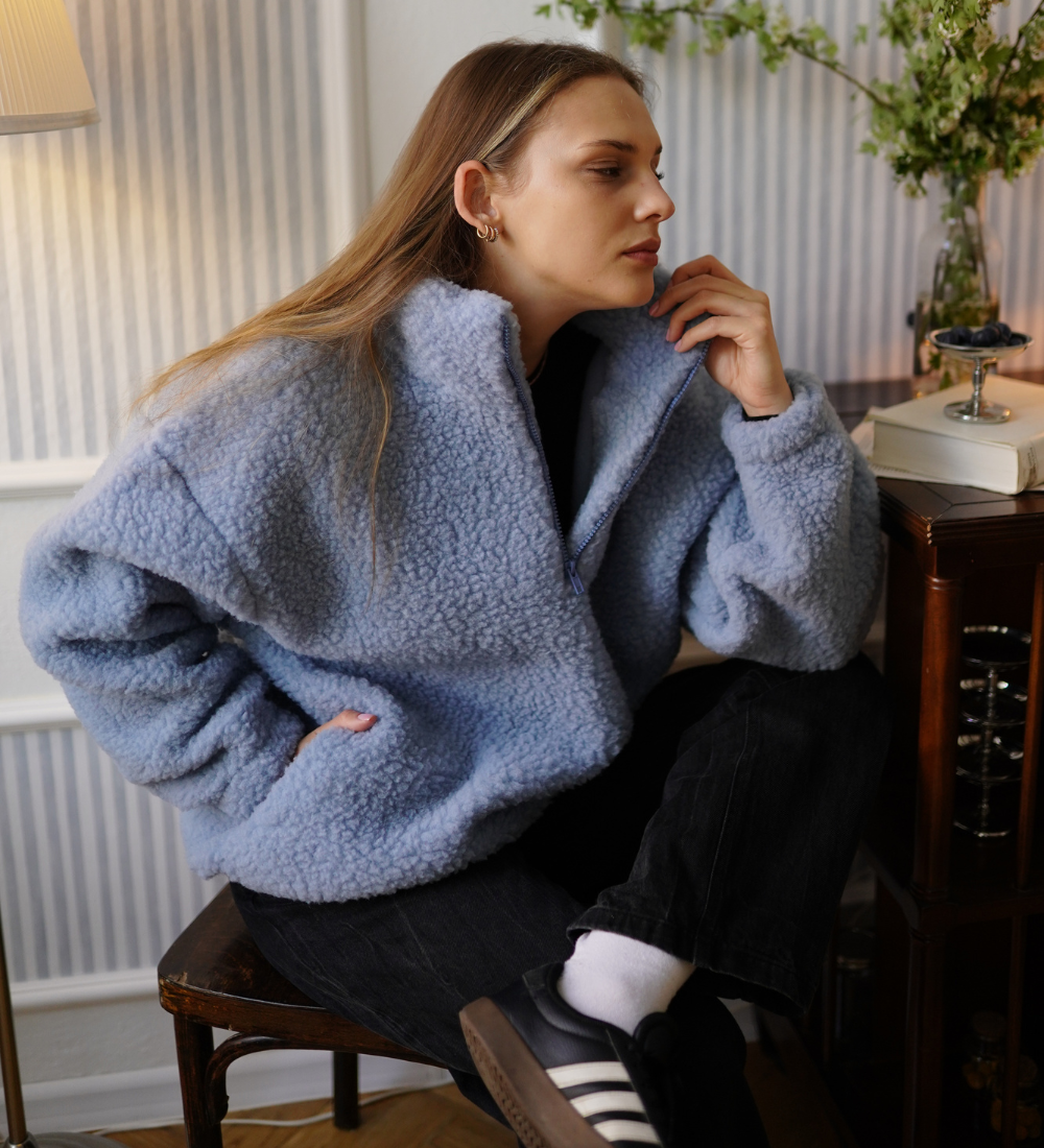 MYRRA Polar sherpa z wełny merino - lodowy