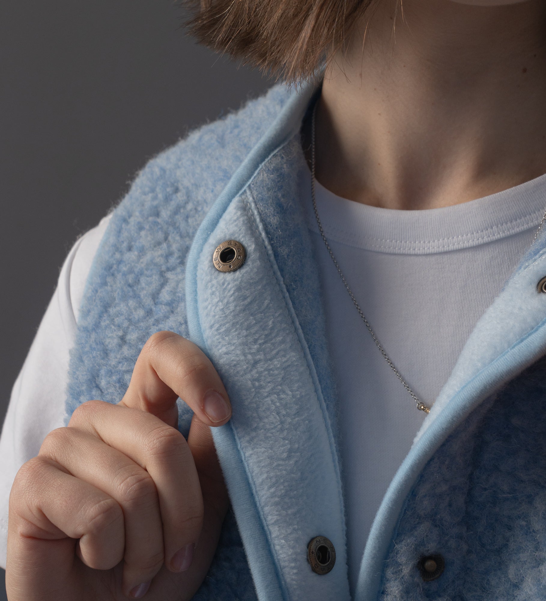 GAJA Zapinana merino wool gilet - sky blue
