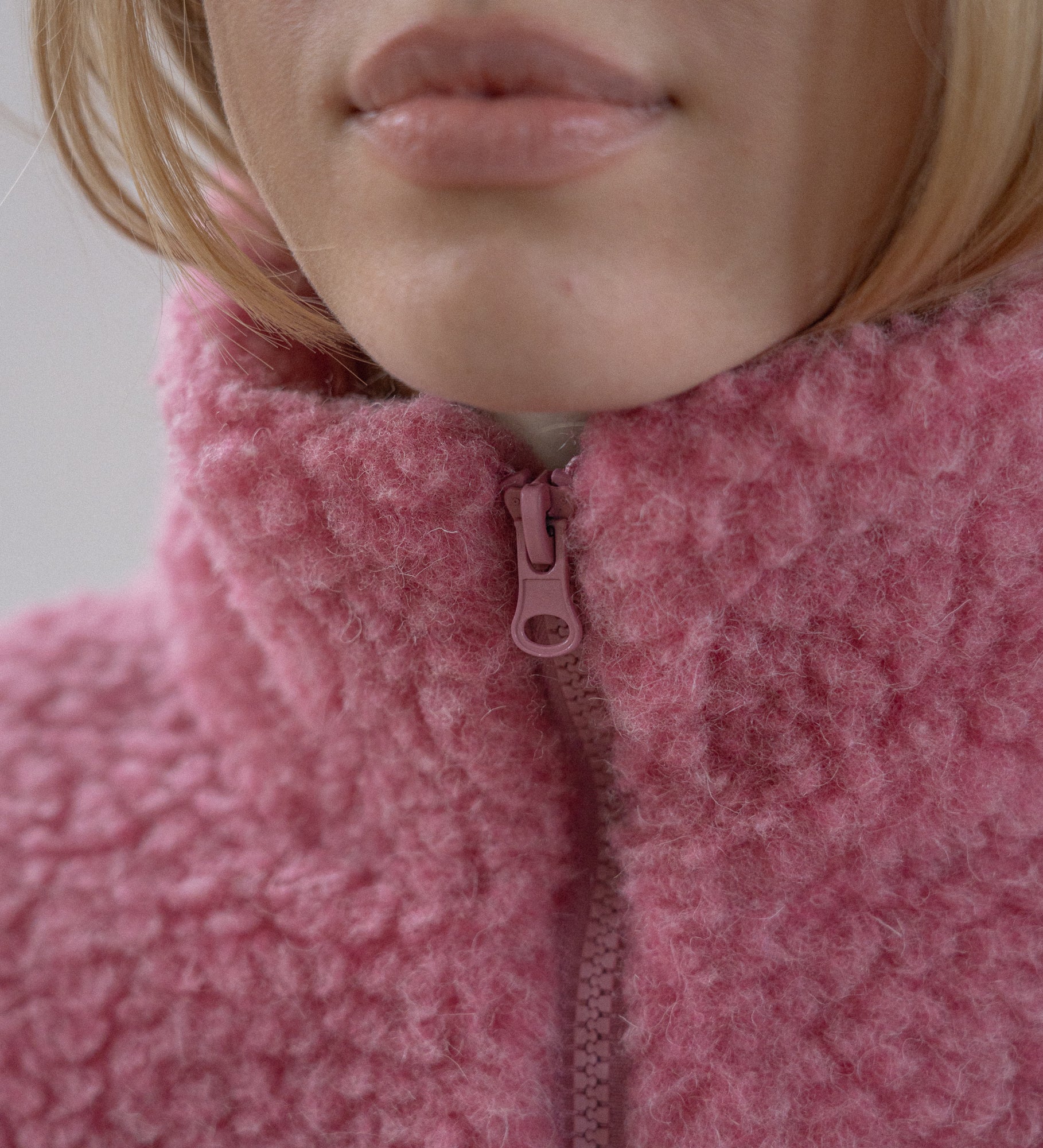 MYRRA Polar sherpa z wełny merino - różowy