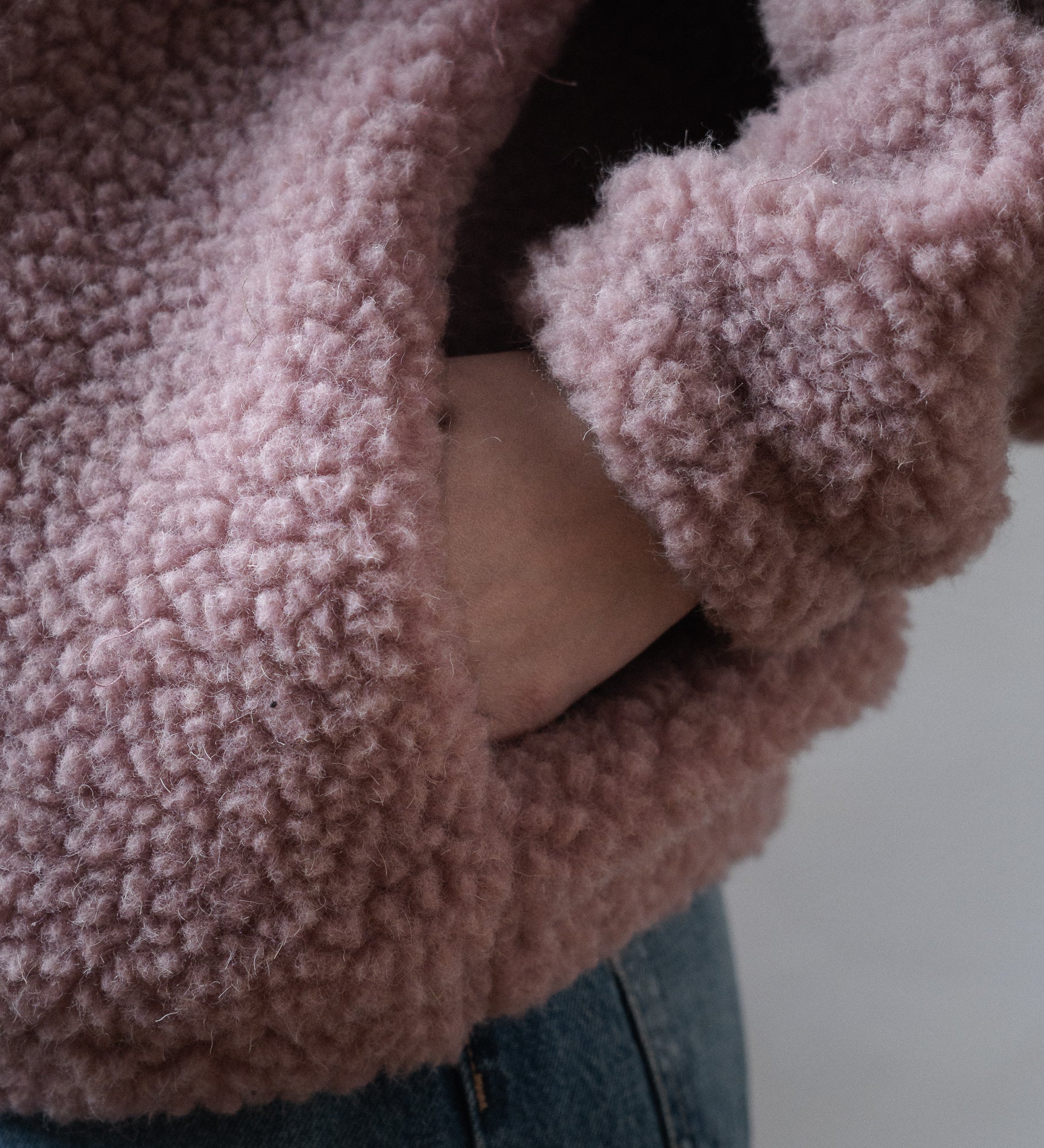 KORA Merino wool bomber jacket - powder pink