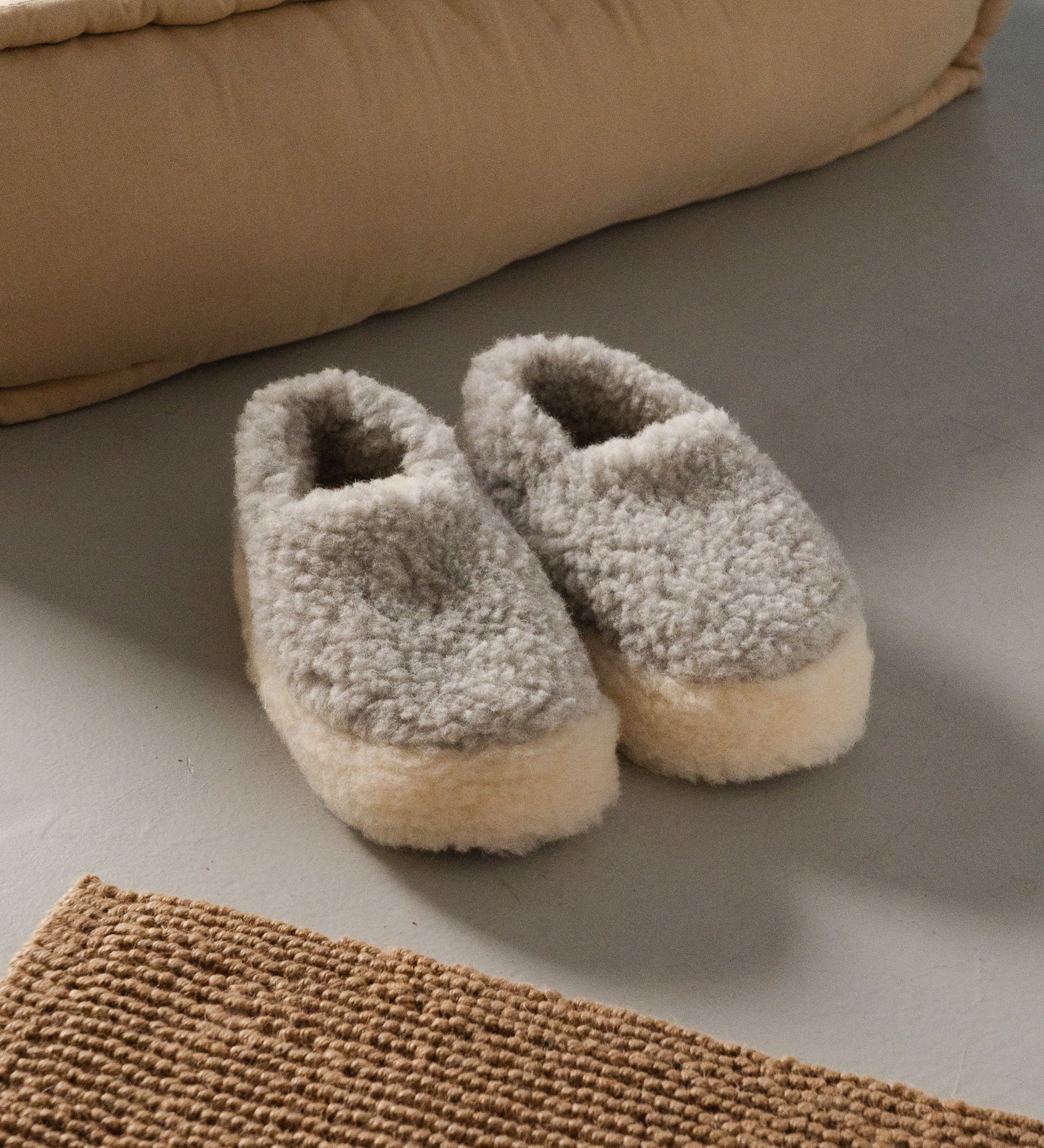 ALMA wool slippers - ash grey