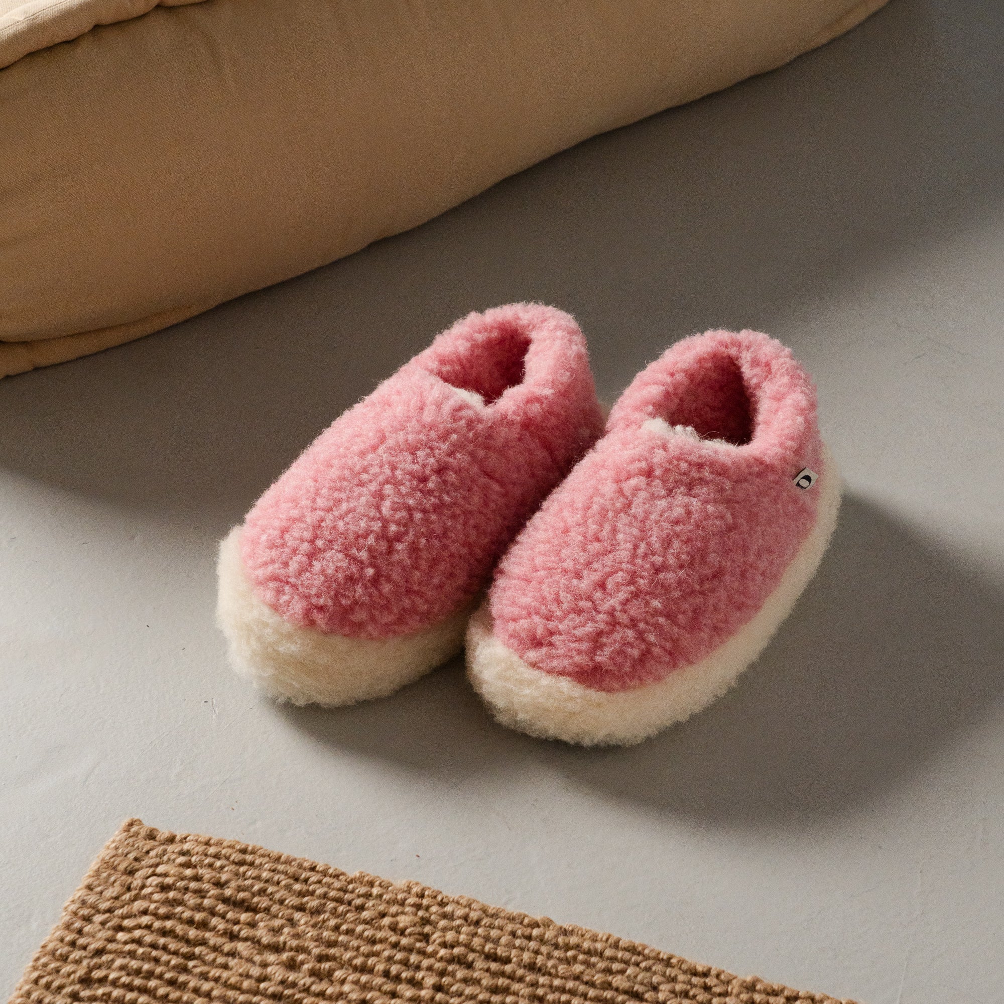 ALMA wool slippers - rose