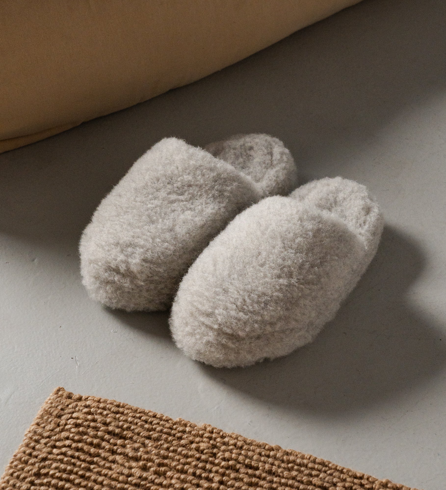 MILA wool slippers wsuwane - ash grey