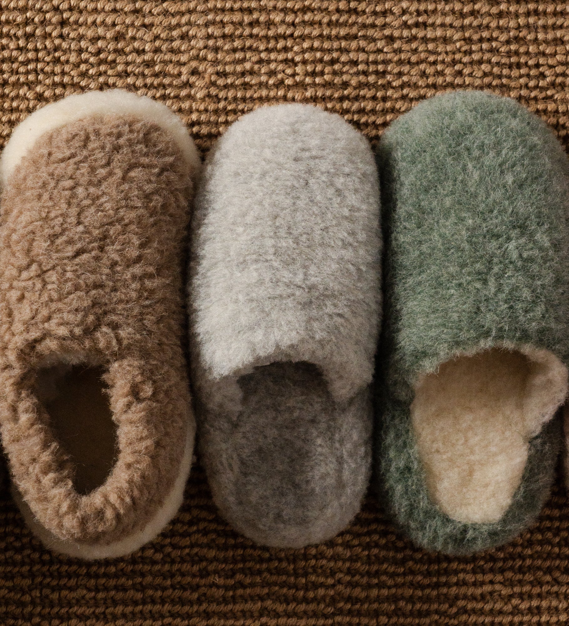 MILA wool slippers wsuwane - ash grey