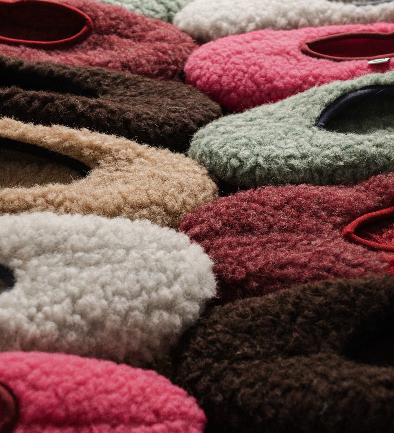 MONA wool ballerina flats - chocolate