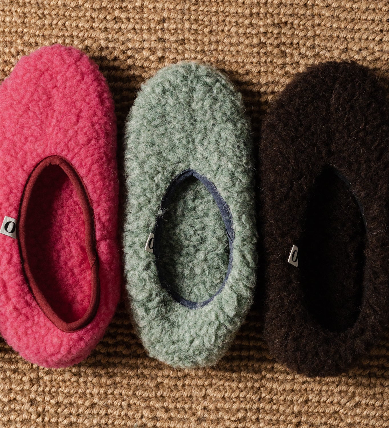 MONA wool ballerina flats - forest moss