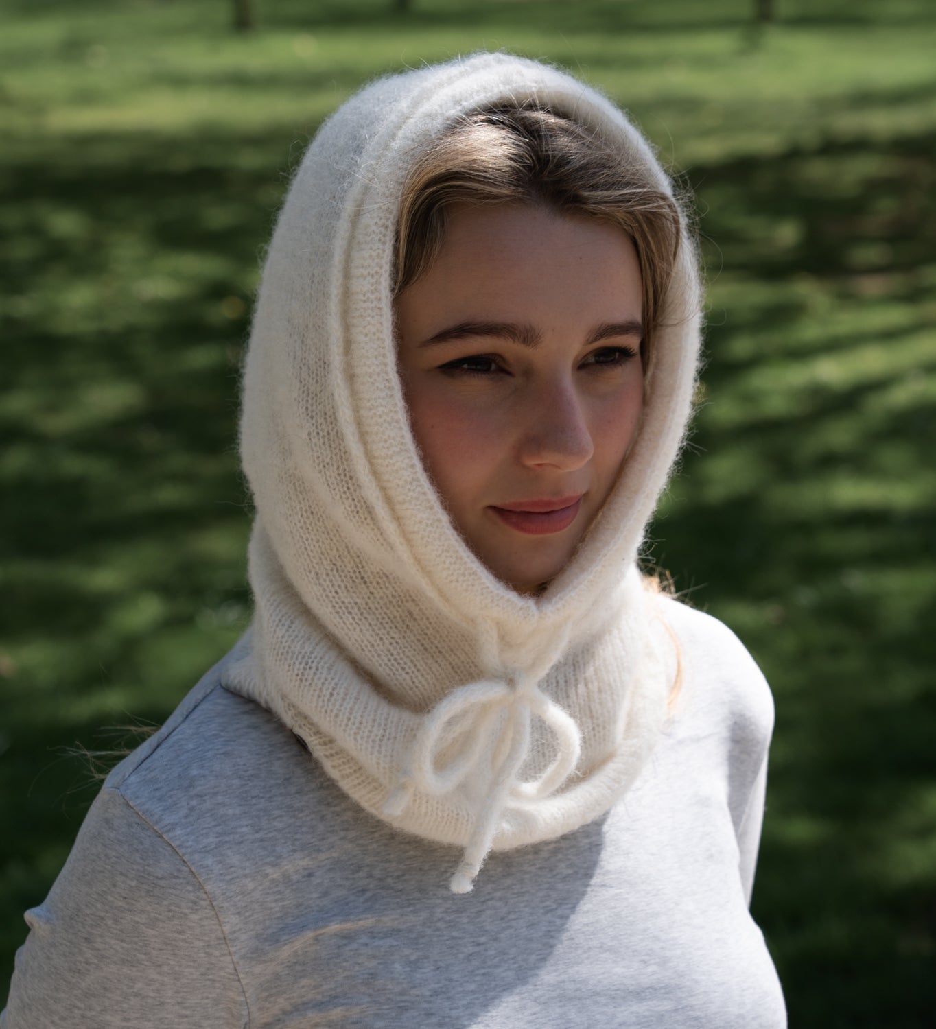 ARIA Alpaca wool neck warmer - ecru