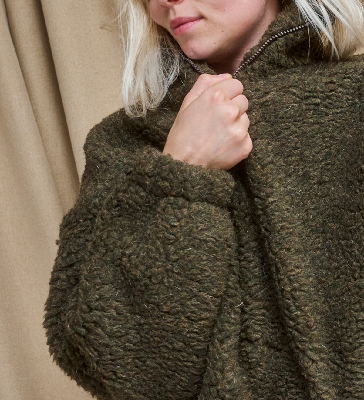 MYRRA Polar sherpa z wełny merino - leśne runo