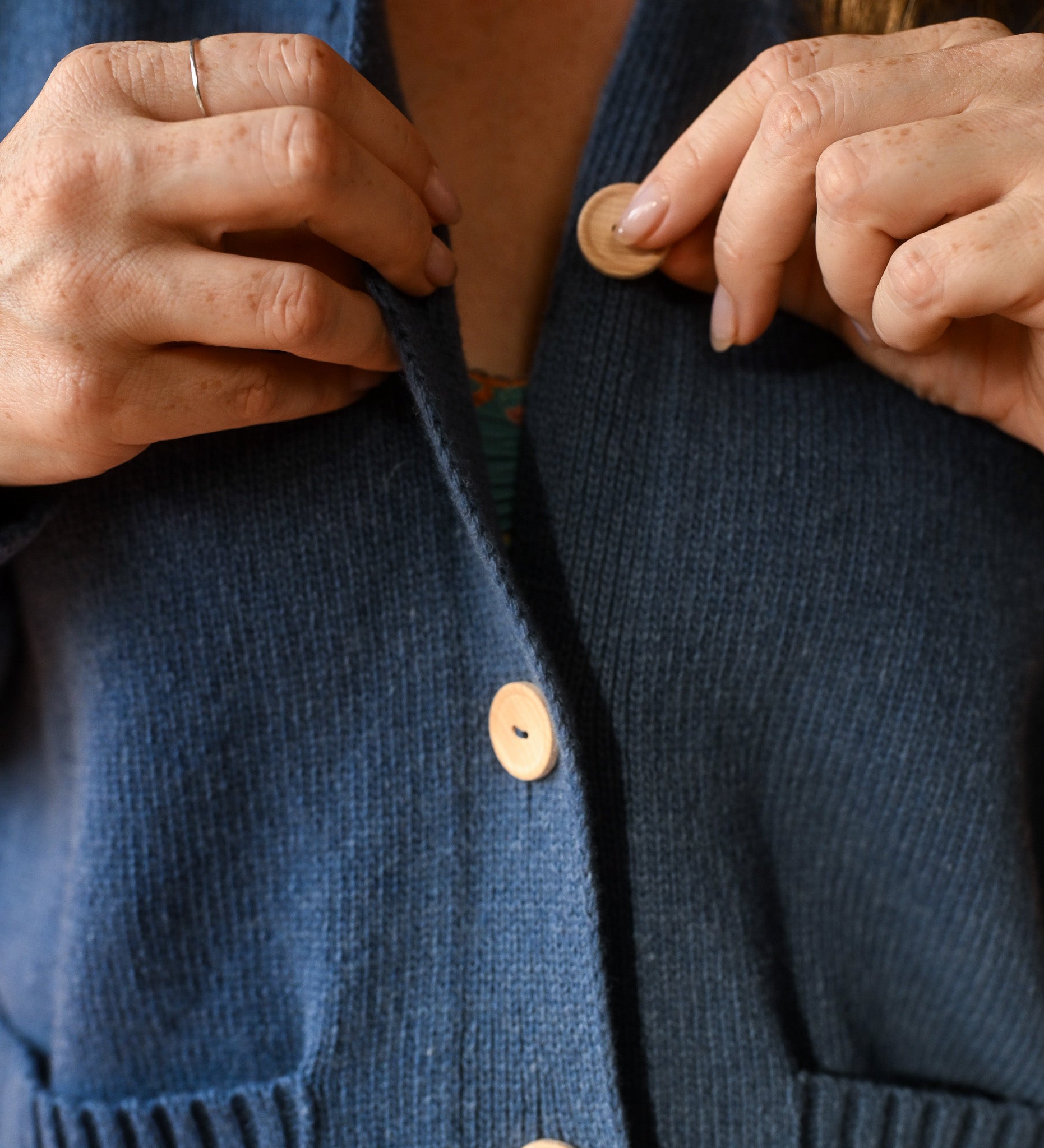 MOS Best Wool Cardigan - Washed Blue