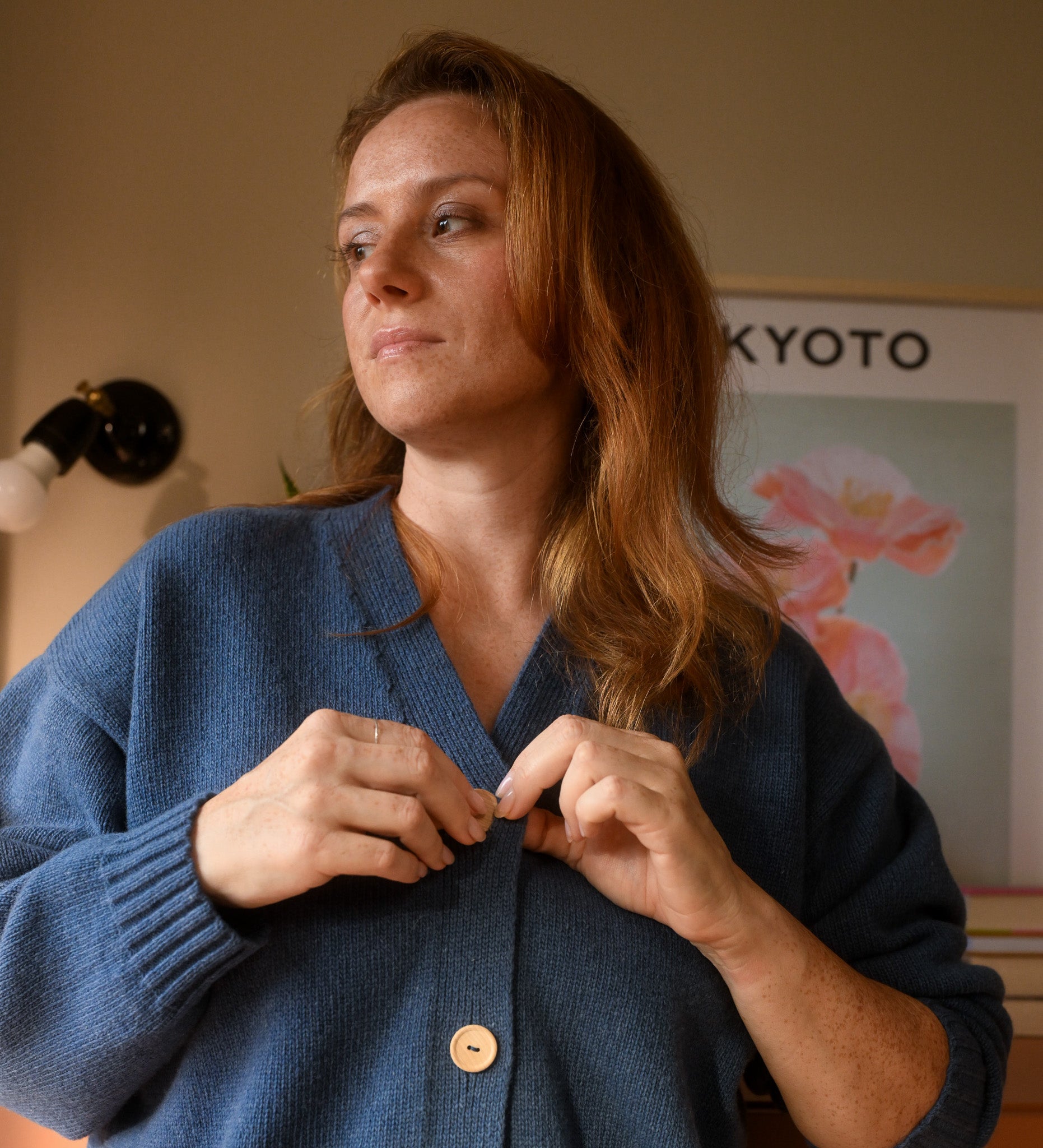 MOS Best Wool Cardigan - Washed Blue