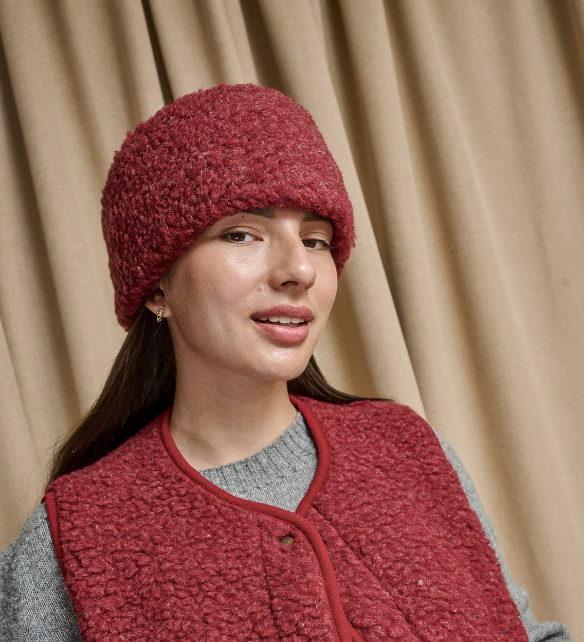 DAGGRY merino wool headband - bordeaux