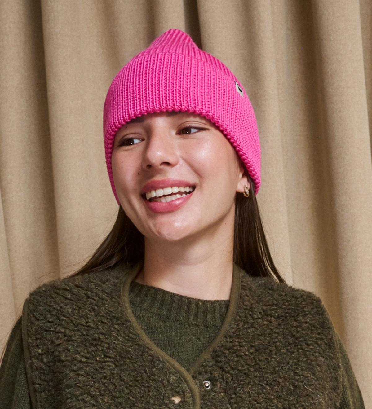SIGRID women's 100% merino wool hat - pink
