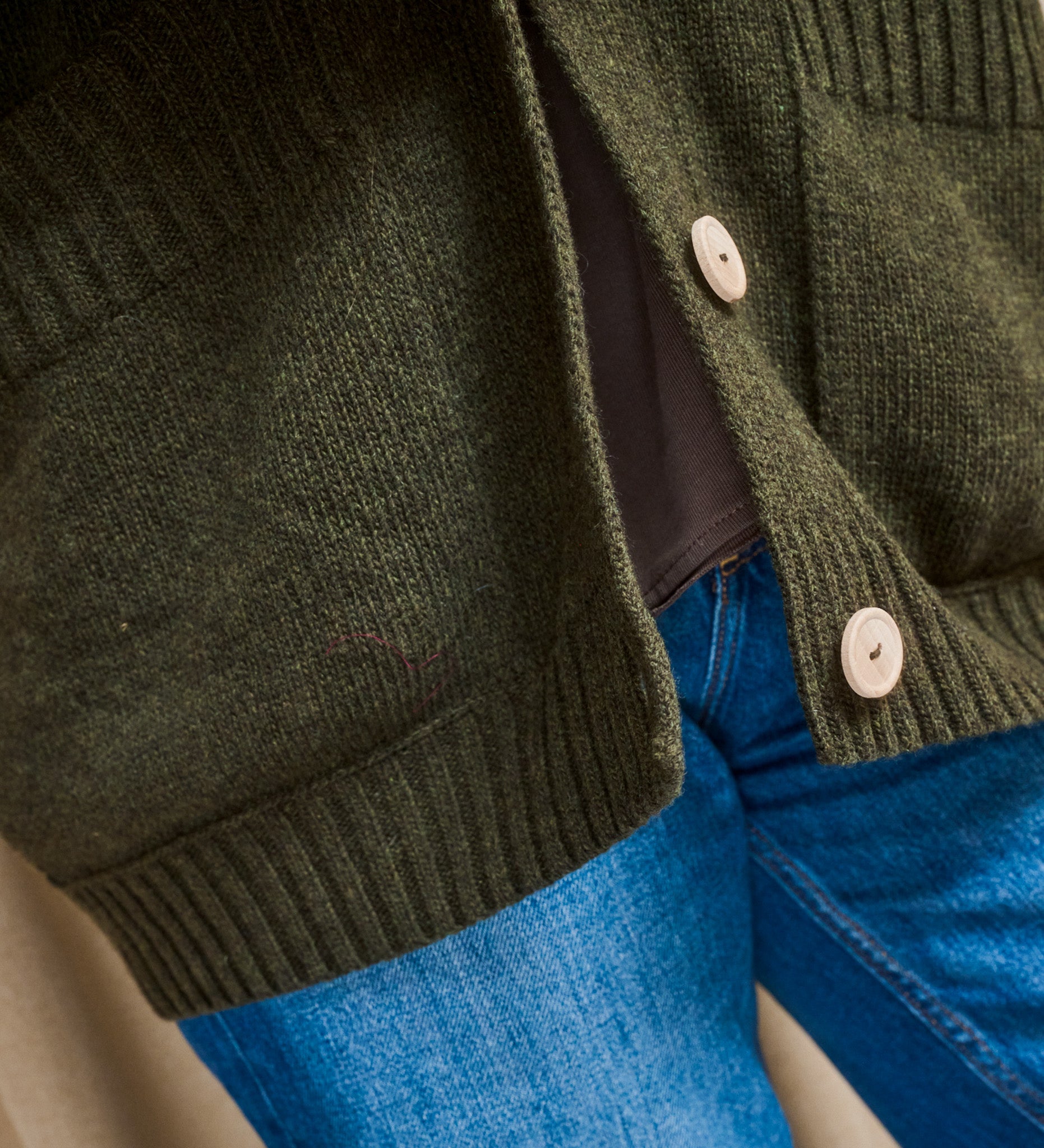 MOS Bester Wollcardigan - Waldboden