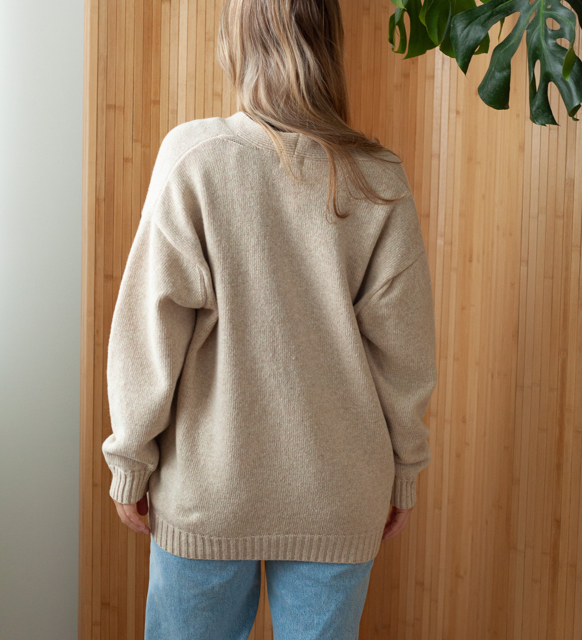 MOS Bester Wollcardigan - Hellbeige