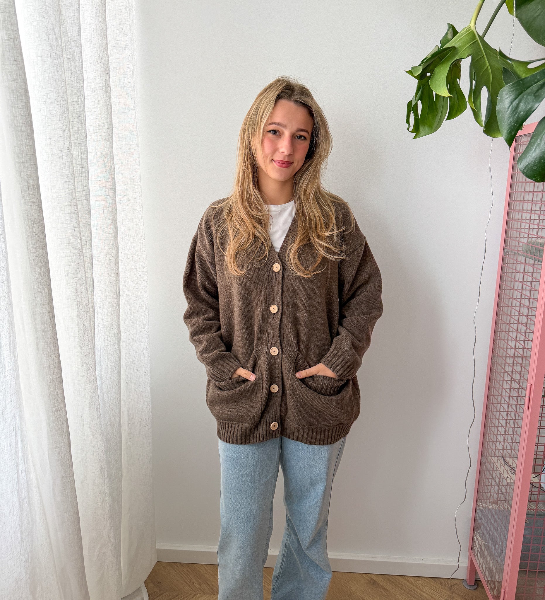 MOS Bester Wollcardigan- Malzbraun