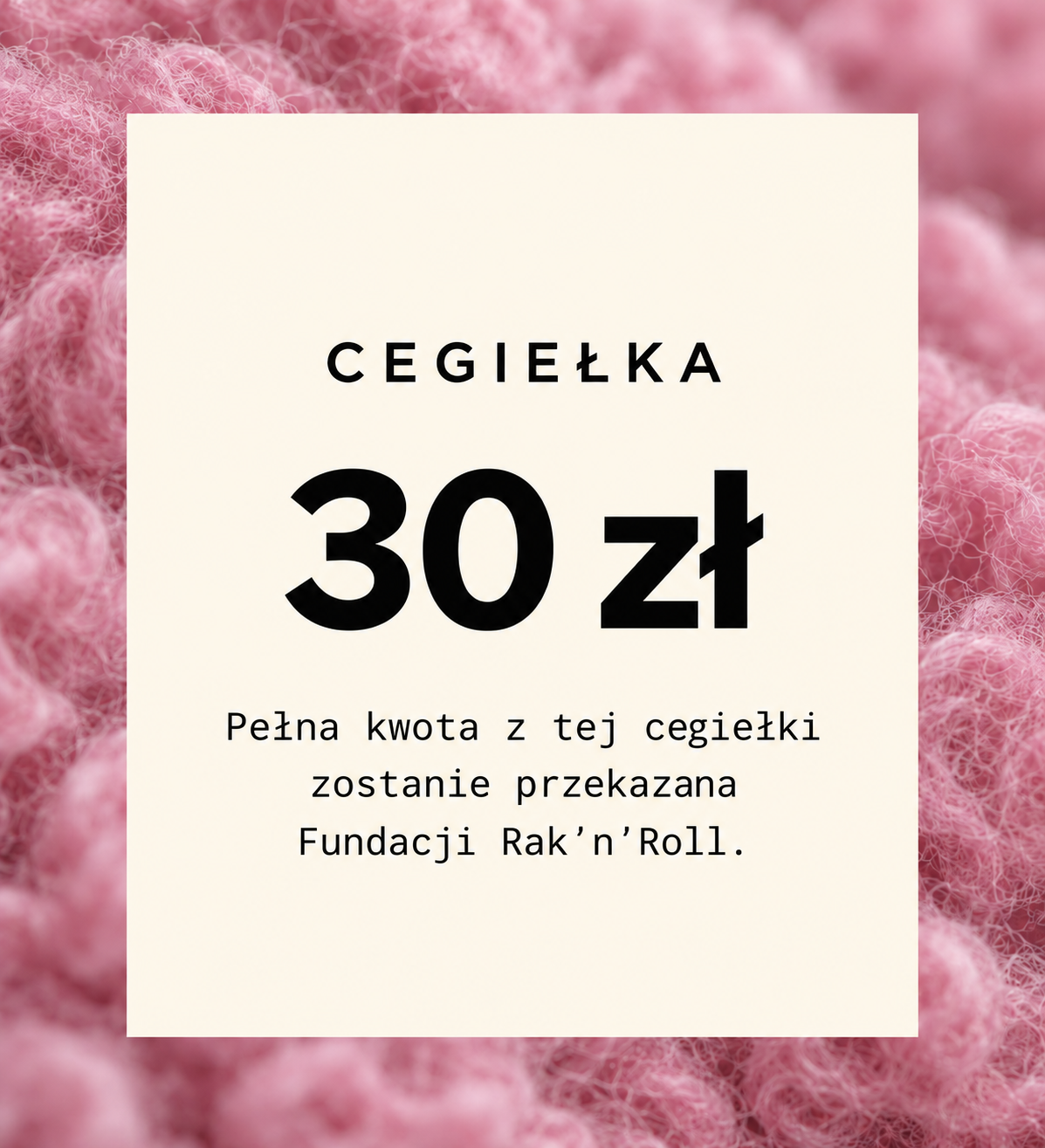 Różowa cegiełka - Owca x Rak’n’Roll