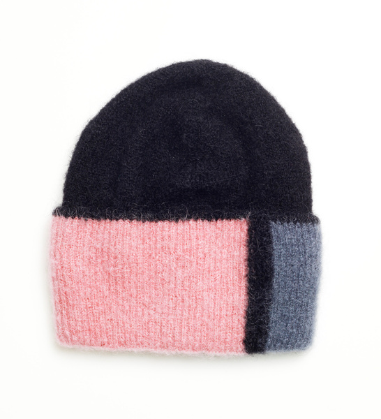 Czapka z moheru typu beanie Jasmina / różowa