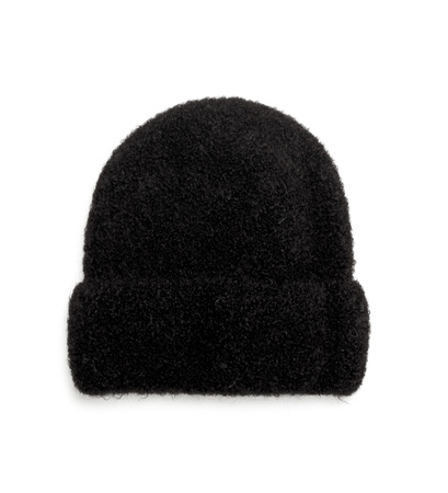 Czapka z alpaki typu beanie Matylda / czarna