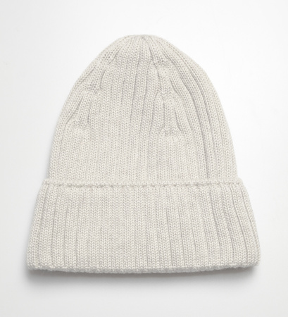 Czapka wełniana merino typu beanie Inga / beżowa