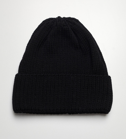 Czapka merino typu beanie Fela / czarna