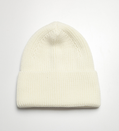 Czapka wełniana merino typu beanie Mila / ecru